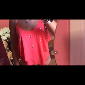 Cute tank top with sassy back!